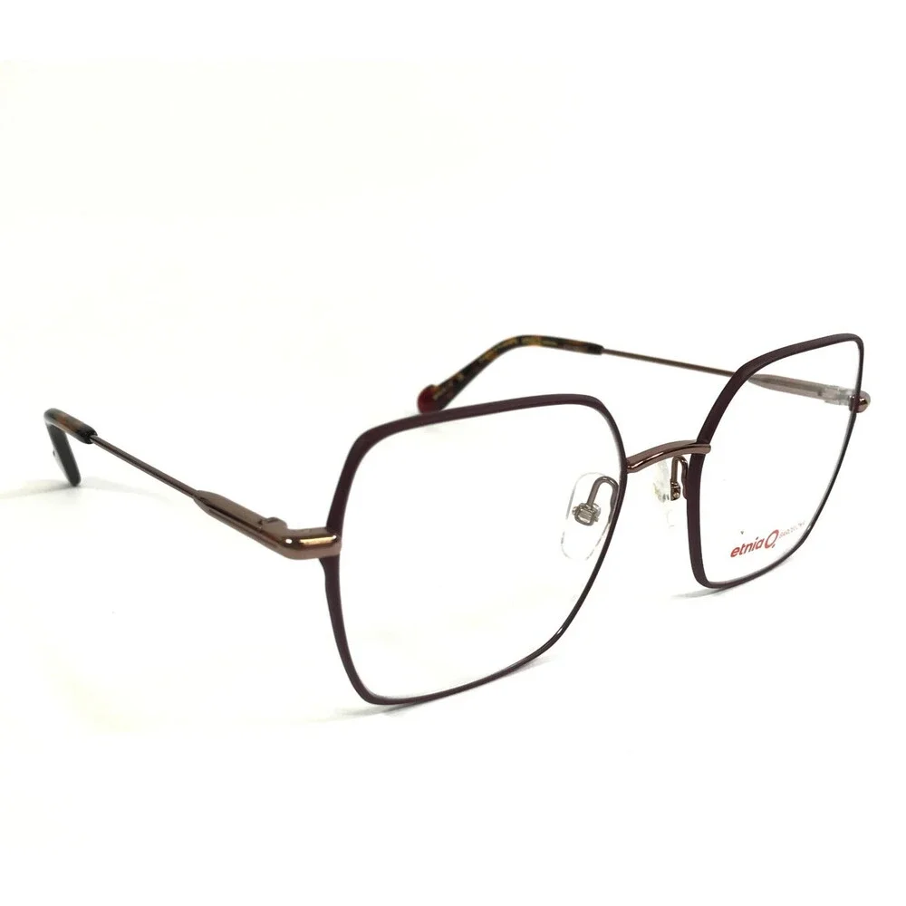 Etnia Barcelona Eyeglasses Frames AGORA RGBX Rose Gold Bordeaux Red 53-19-140